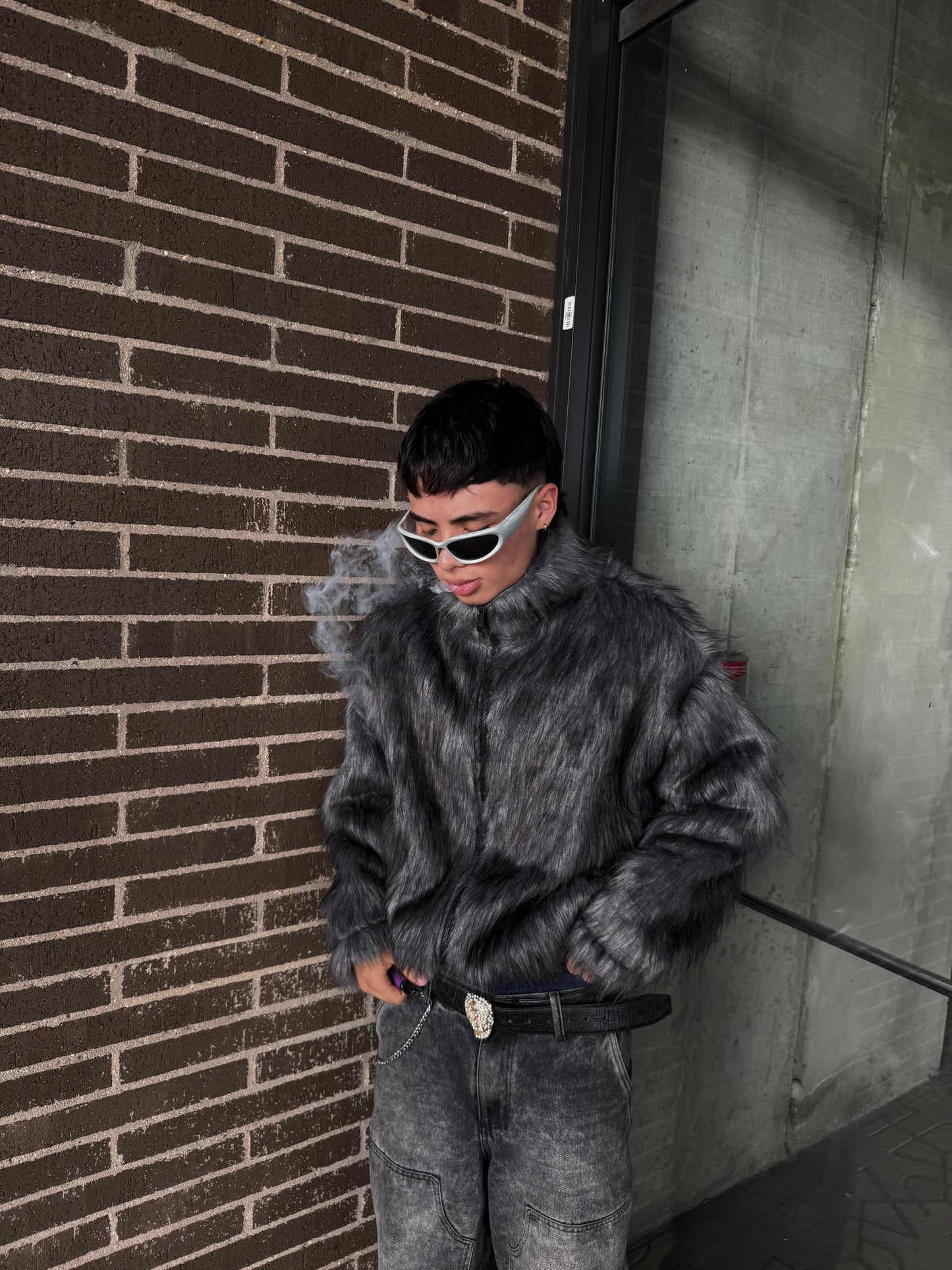 ANSTEZE Chaqeuta Afelpada GRAY | NORMAL FIT