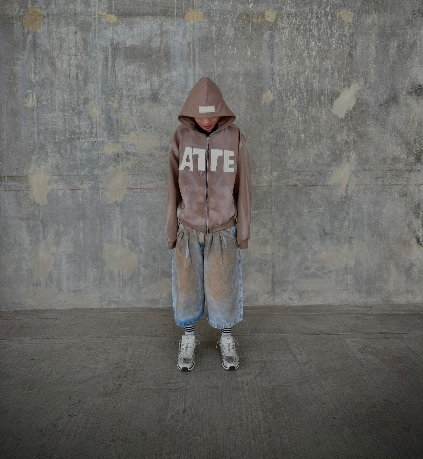 ANSTEZE Zip hoodie CAFÉ| Normla Fit