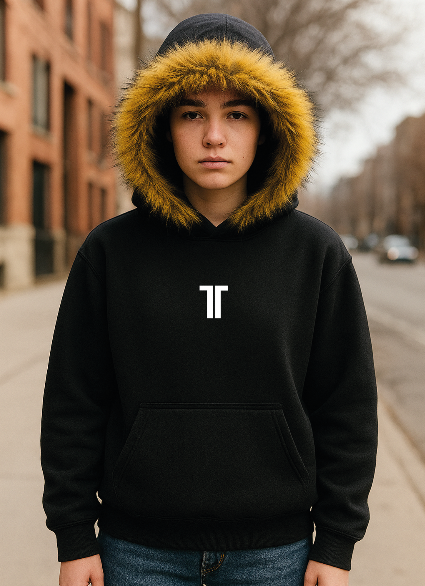 Hoodie | Normal Fit Pelos NEGRO