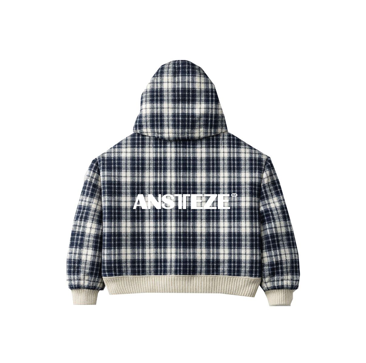 ANSTEZE Zip hoodie AZUL | Boxy Fit