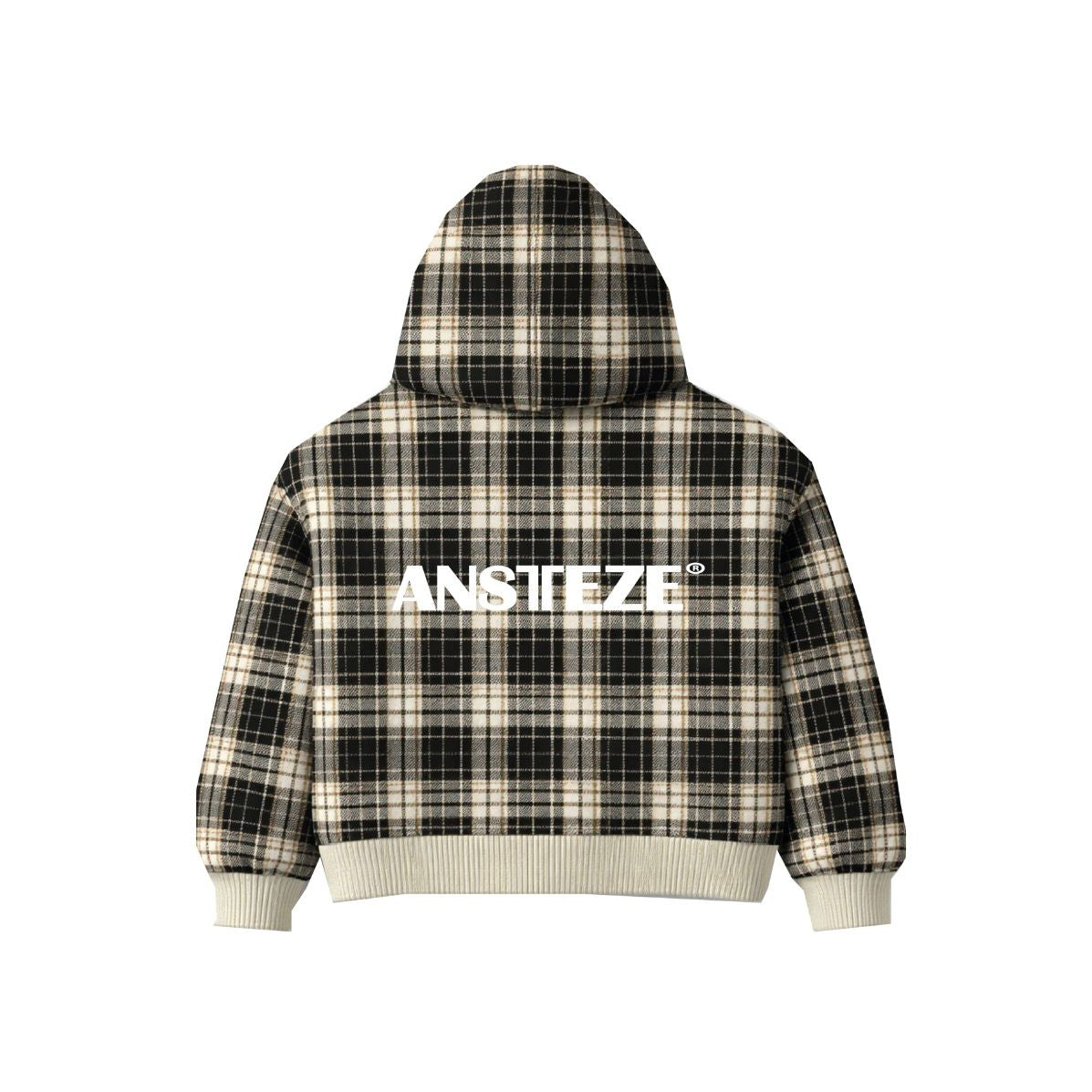 ANSTEZE Zip hoodie CAFE | Boxy Fit