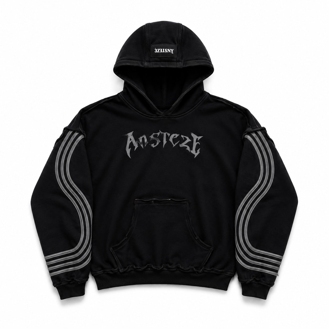 ANSTEZE Hoodie Track Suit Black |Boxy Fit