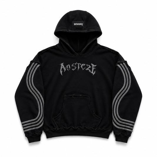 ANSTEZE Hoodie Track Suit Black |Boxy Fit