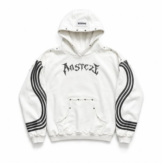 ANSTEZE hoodie Track Suit WITHE|Boxy Fit
