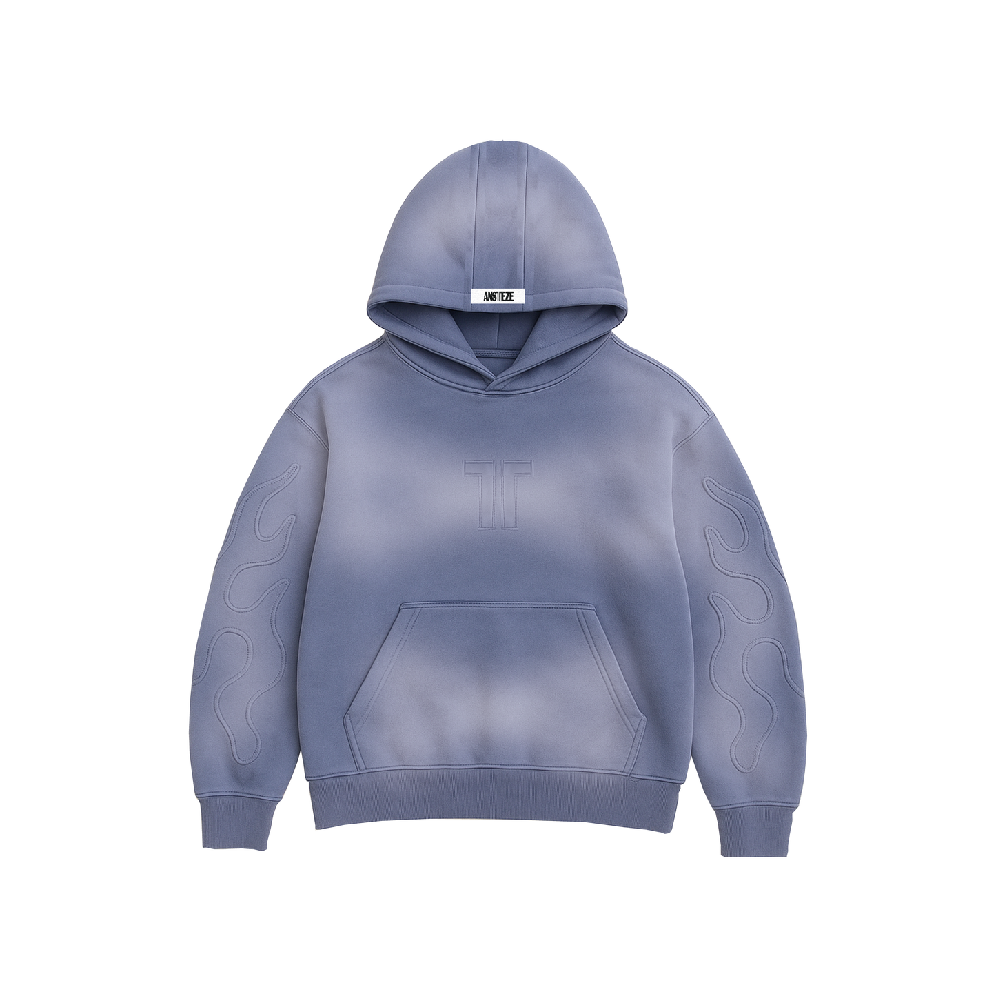 Hoodie C8  basics light blue | Boxy Fit