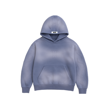 Hoodie C8  basics light blue | Boxy Fit