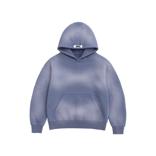 Hoodie C8  basics light blue | Boxy Fit