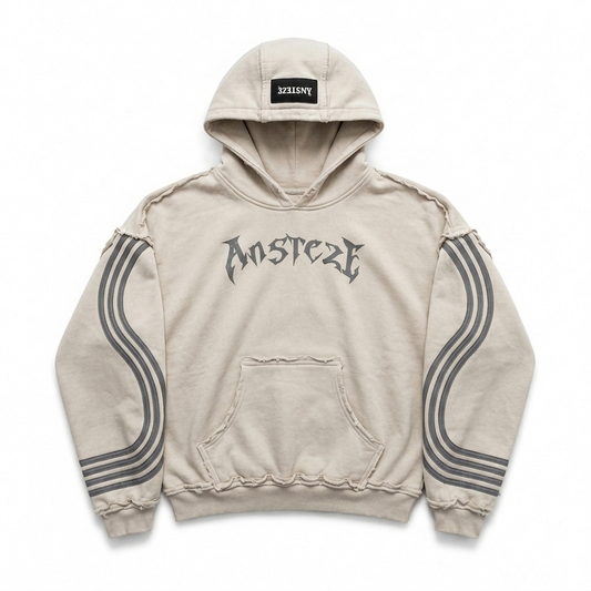 ANSTEZE hoodie Track Suit Beige | Boxy Fit