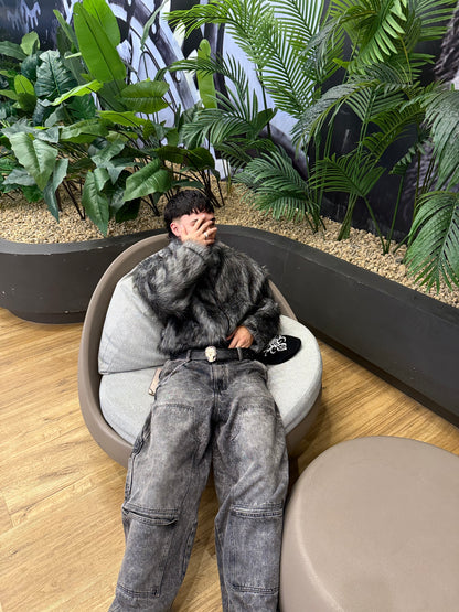 ANSTEZE Chaqeuta Afelpada GRAY | NORMAL FIT