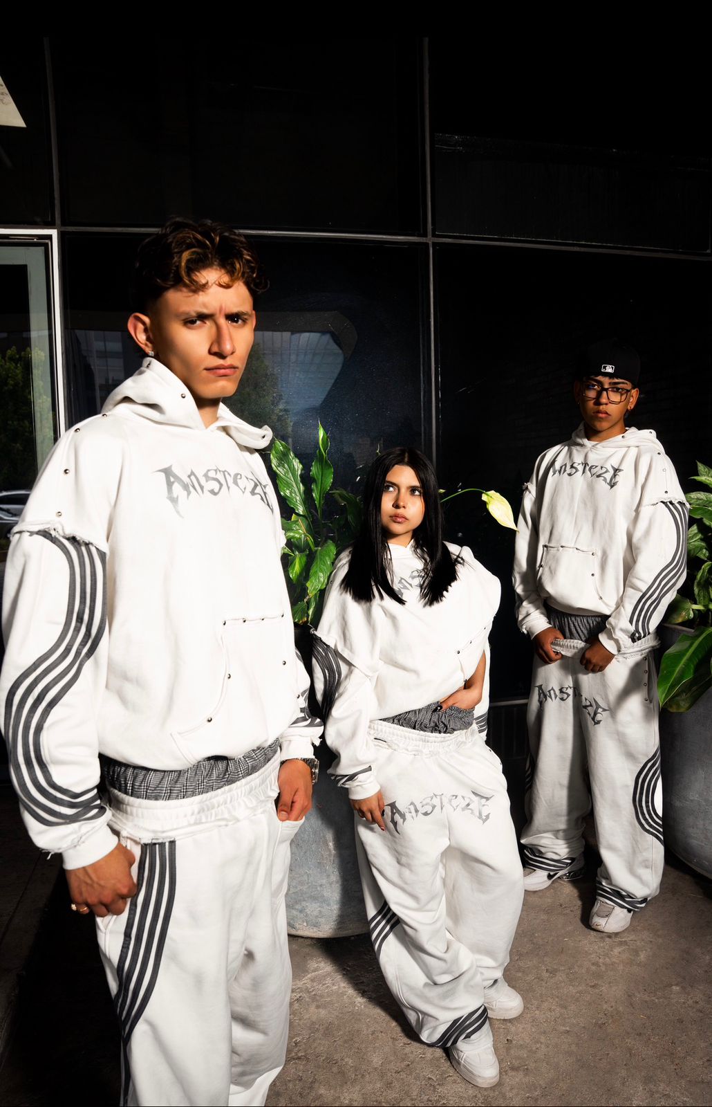 ANSTEZE Baggy Track Suit WITHE|Barrel fit