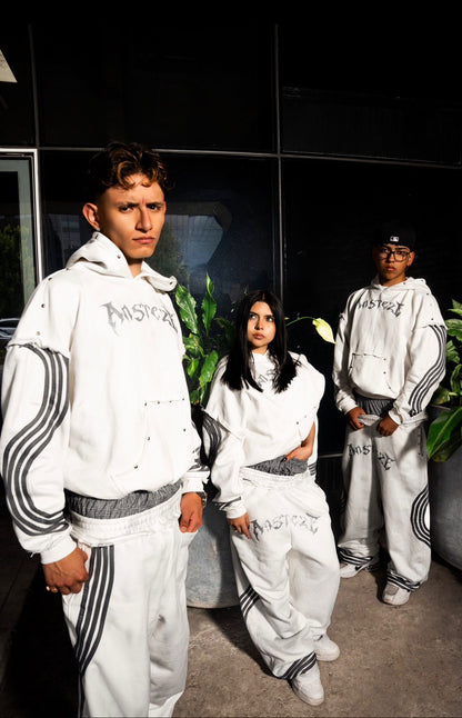 ANSTEZE Baggy Track Suit WITHE|Barrel fit