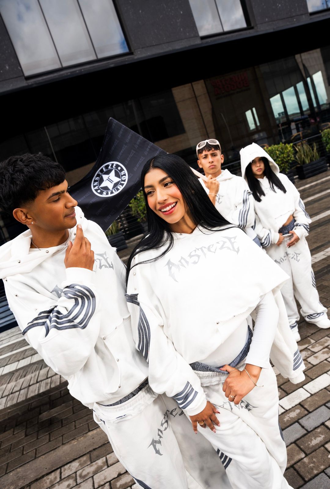 ANSTEZE Baggy Track Suit WITHE|Barrel fit