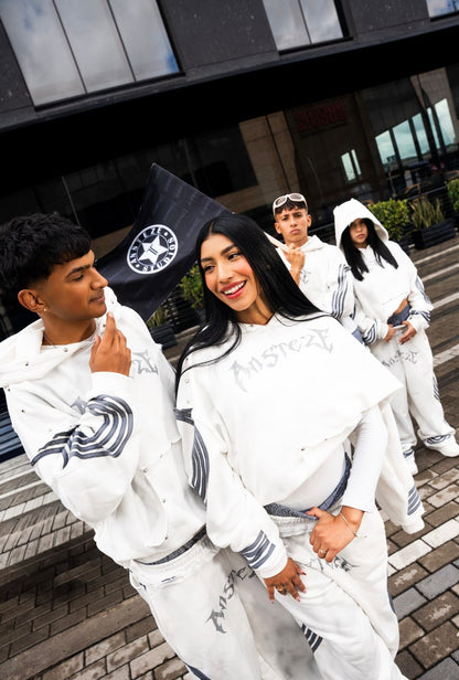 ANSTEZE Baggy Track Suit WITHE|Barrel fit
