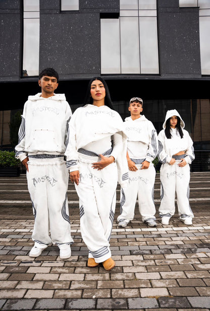 ANSTEZE hoodie Track Suit WITHE|Boxy Fit