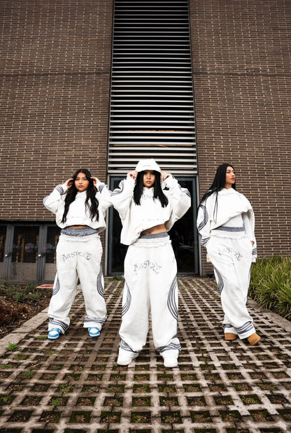 ANSTEZE hoodie Track Suit WITHE|Boxy Fit