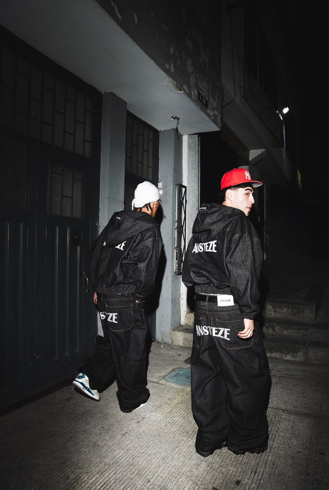 ANSTEZE Pants set denim|Barrel fit