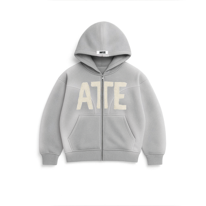 ANSTEZE Zip hoodie GRIS| Normla Fit