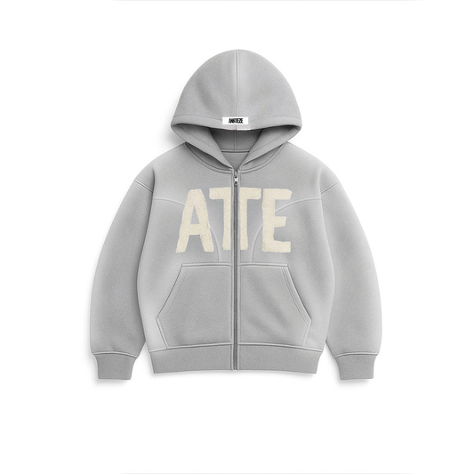 ANSTEZE Zip hoodie GRIS| Normla Fit