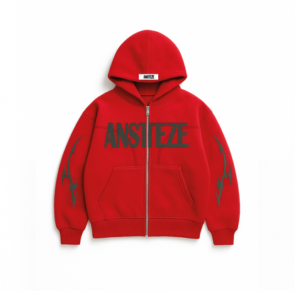 ANSTEZE Zip hoodie ROJA | Normla Fit