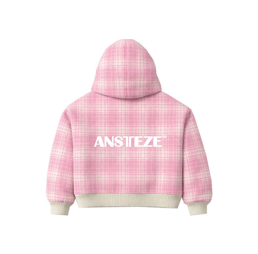 ANSTEZE Zip hoodie ROSA | Boxy Fit