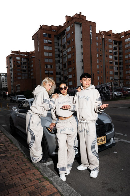 ANSTEZE Track Suit C1 Beige | Boxy Fit