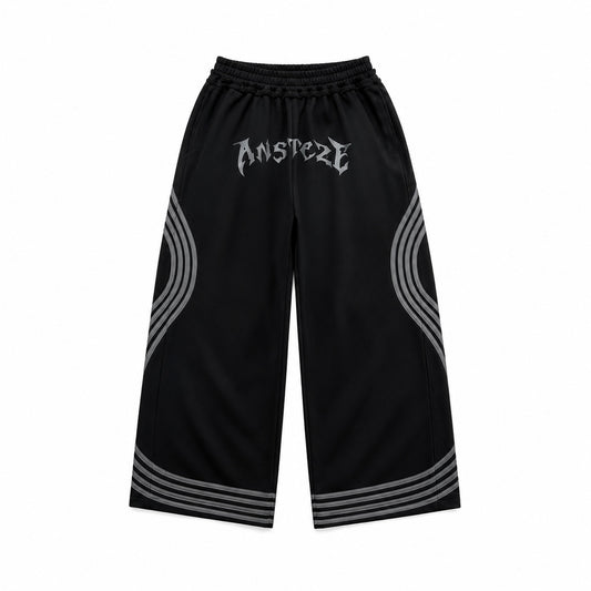 ANSTEZE Baggy Track Suit Black |Barrel Fit