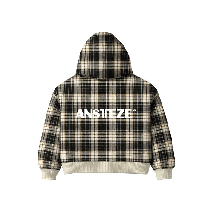 ANSTEZE Zip hoodie CAFE | Boxy Fit
