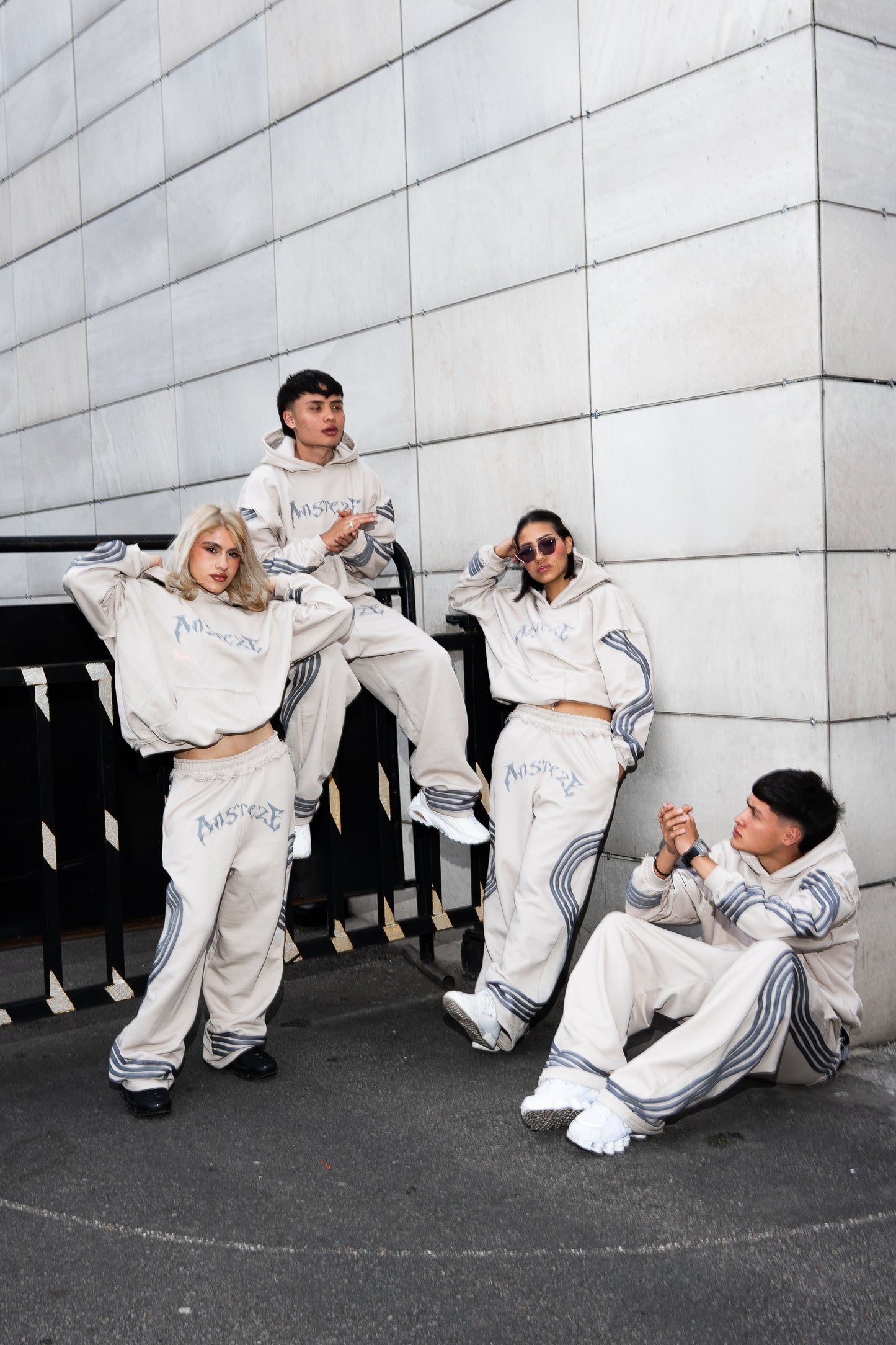 ANSTEZE Track Suit C1 Beige | Boxy Fit